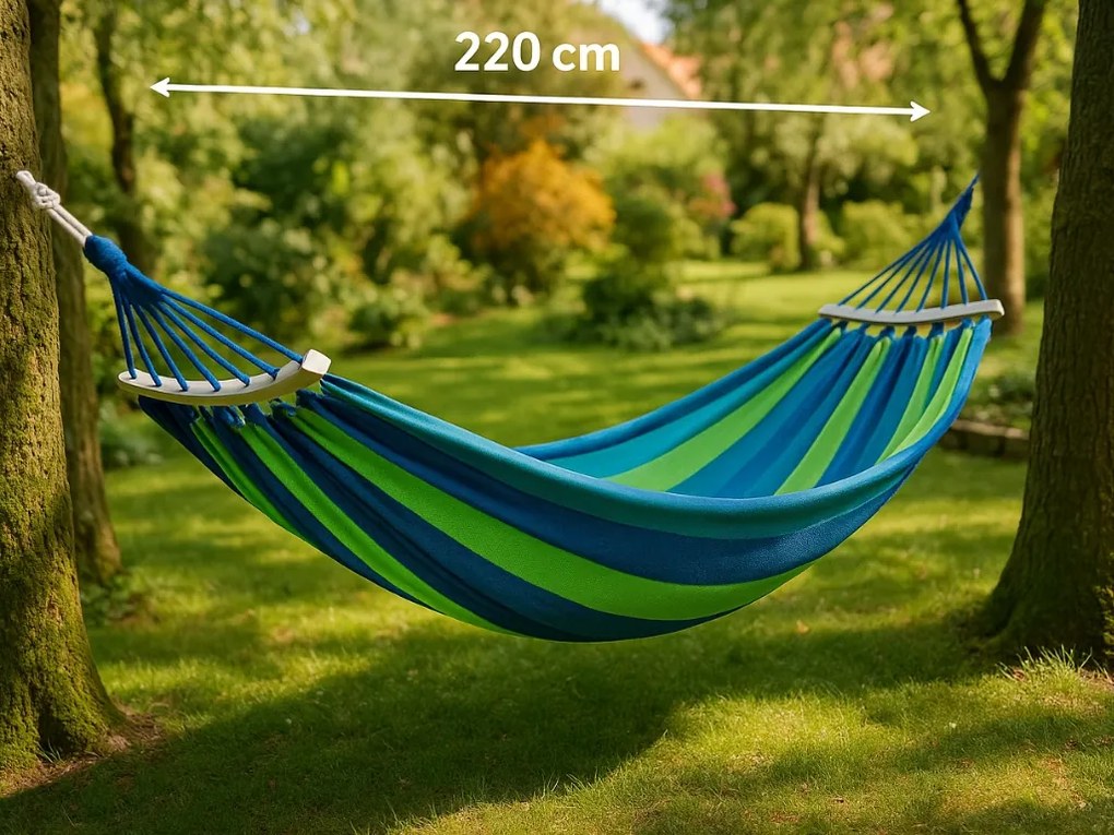 Hamac albastru pentru 2 persoane 190x150 cm