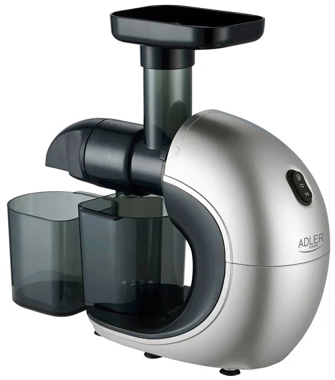 Storcator de fructe Slow juicer Adler AD 4130, 150W, 605ML, 90-105 rpm, Rotatie inversa, Negru/Gri