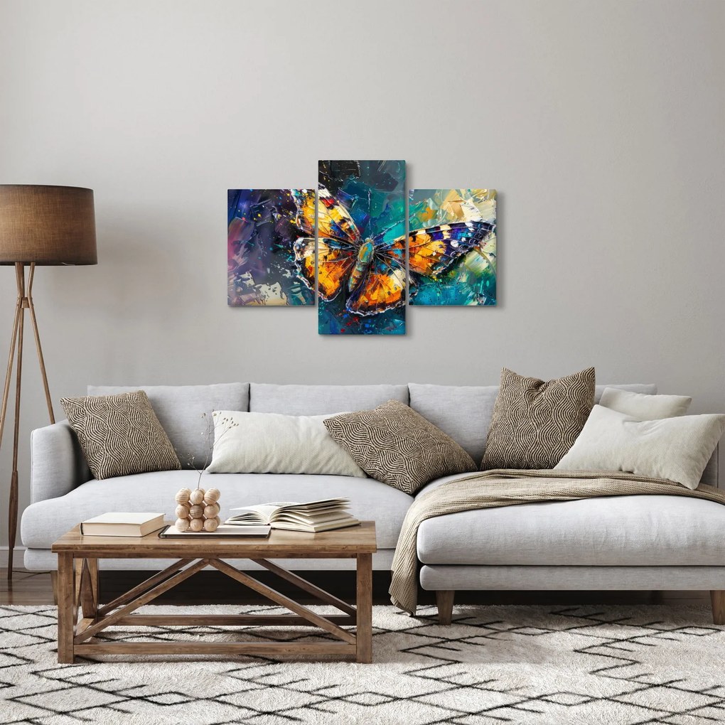 Tablou - Fluture, pictură în ulei (90x60 cm)