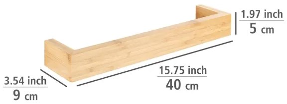 WENKO 24741100 - Suport prosoape BAMBUSA 40 x 9 cm, maro