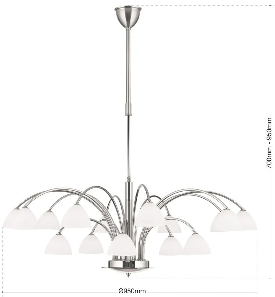 Candelabru 15 brate elegant design modern OPALDESIGN, satin