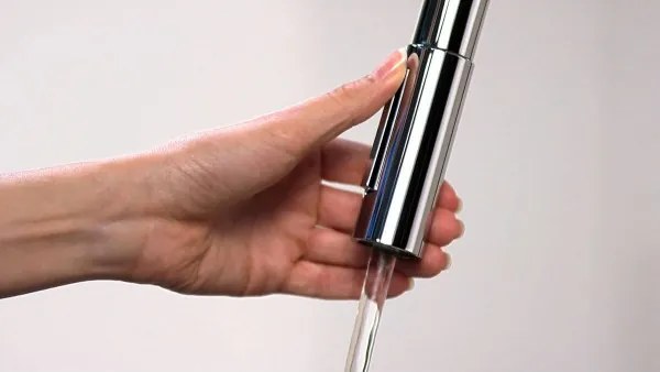 Baterie bucatarie cu pipa extractibila, Hansgrohe Focus 240, crom, 31815000