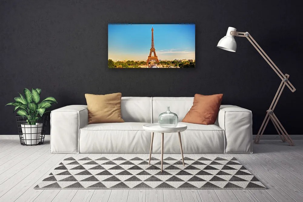 Tablou pe panza canvas Turnul Eiffel Paris Arhitectura Brown