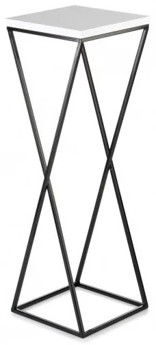 Suport pentru flori LOFT 70x24 cm negru/alb