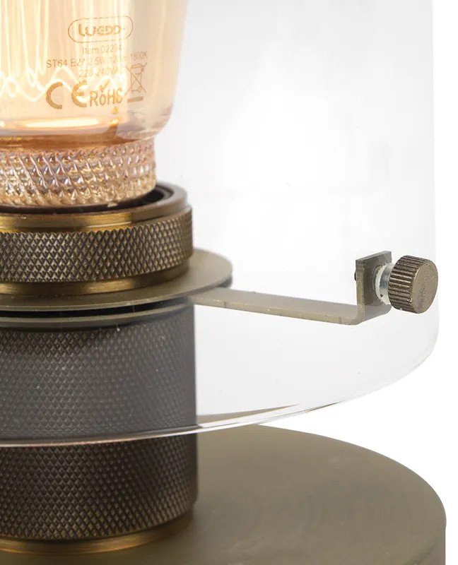 Lampă de masă scandinavă bronz cu sticlă - Dome