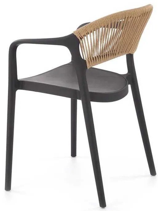 Scaun de bucătărie Auryn, maro / negru