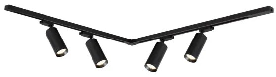 Spot in sistem de șină MICA 4xGU10/10W/230V negru