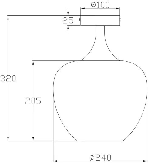 Plafonieră Globo 15548DK MAXY 1xE27/40W/230V antracit
