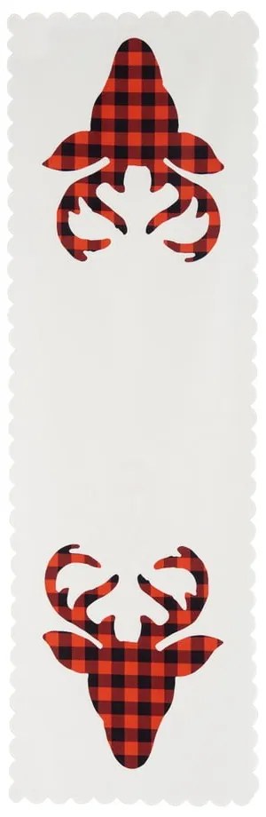 Set 4 fețe de pernă și un napron de masă cu model de Crăciun Minimalist Cushion Covers Christmas Tartan