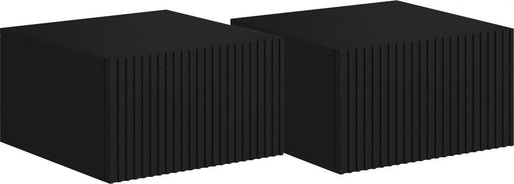 Set noptiere suspendate Nicole 46 cm - negru