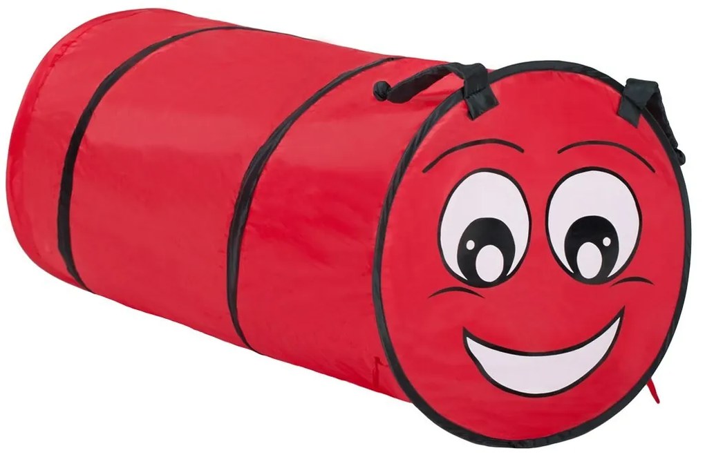Cort pentru copii cu tunel Baby Mix Buburuză roșu,170 x 112 x 94 cm