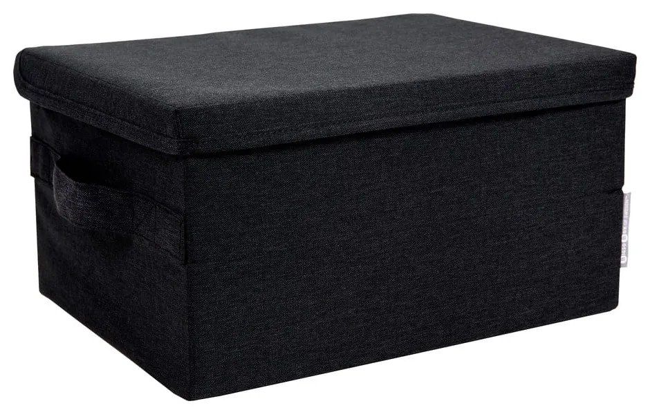 Cutie de depozitare neagră din material textil cu capac 34x45x25 cm Soft Storage – Bigso Box of Sweden