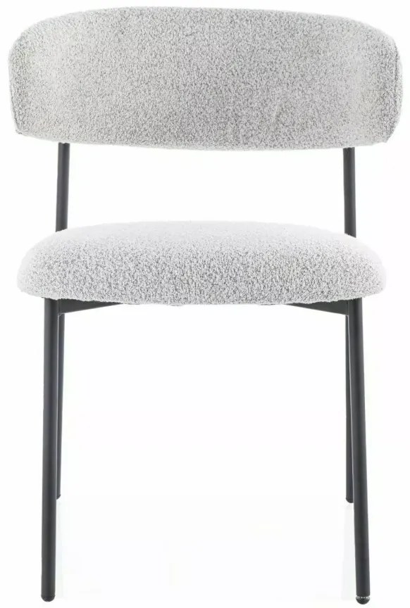 Scaun de dining bej ELTON cu picioare negre