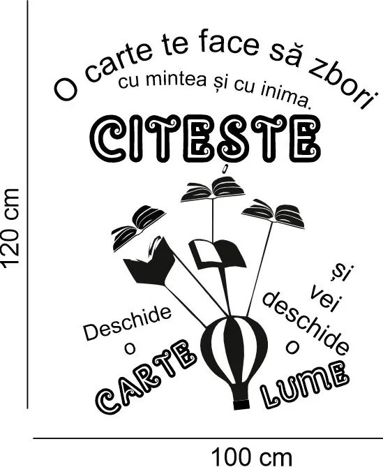 Sticker perete O carte, o lume