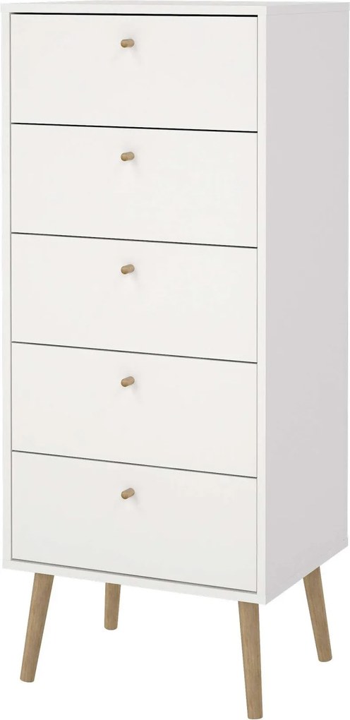 Comoda ingusta Bodo alba 50,2/39,1/120,1 cm