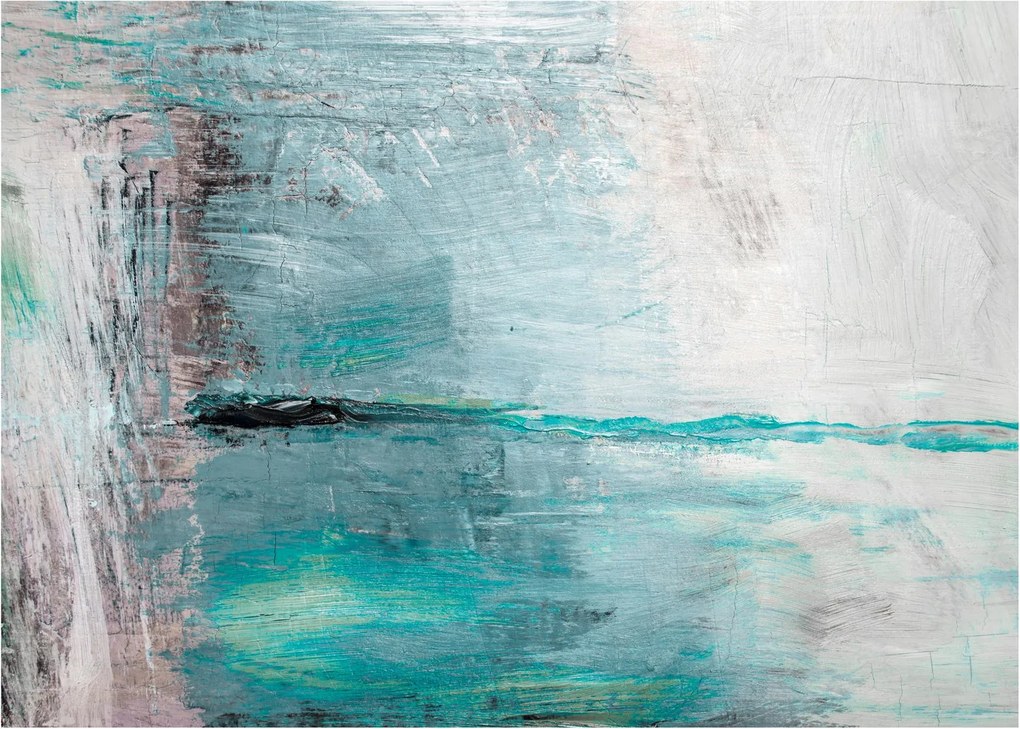 Tablou pe sticlă - pictură abstractă în ulei (70x50 cm)