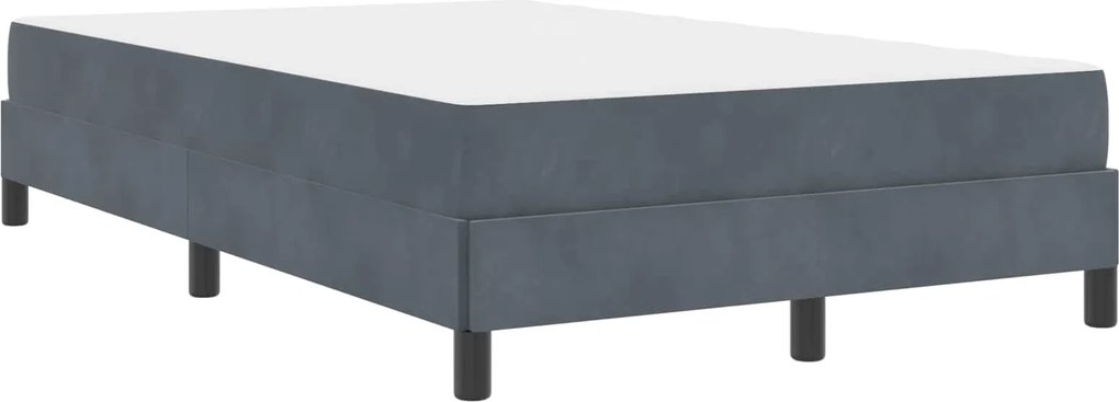 vidaXL Pat cu arcuri cu saltea Gri închis 120 x 190 cm țesătură