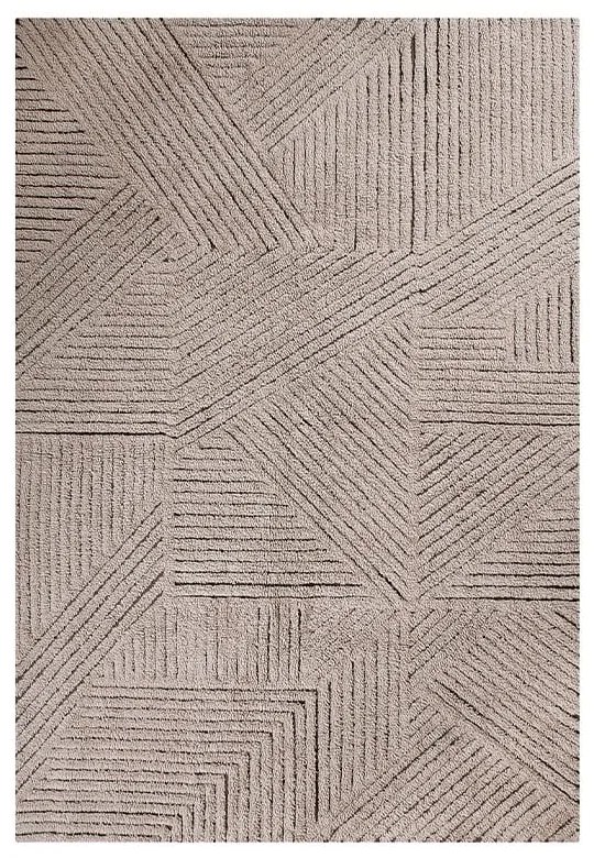Covor maro deschis lavabil/țesut manual din lână 170x240 cm Golden Coffee – Lorena Canals