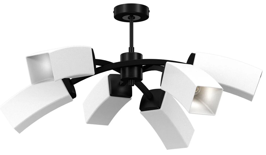 Lustra Plafon Crown Luminex E14, Negru, A0558, Polonia