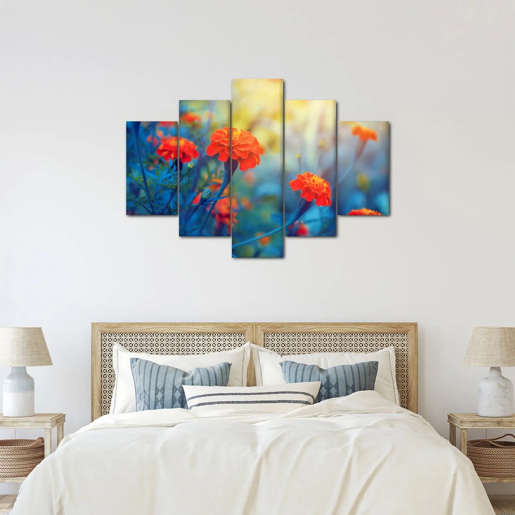 Tablou - Flori portocalii (150x105 cm)