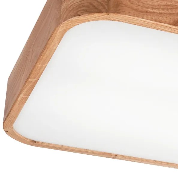 Plafonieră OAK SQUARE 4xE27/15W/230V 45x45 cm stejar