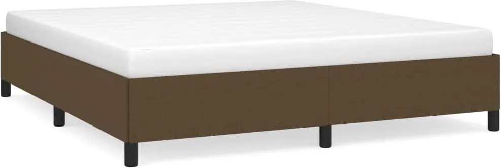 vidaXL Cadru de pat fără saltea, maro închis, 160x200 cm, textil