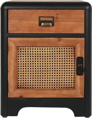 Noptiera din lemn de pin si metal " Wood "