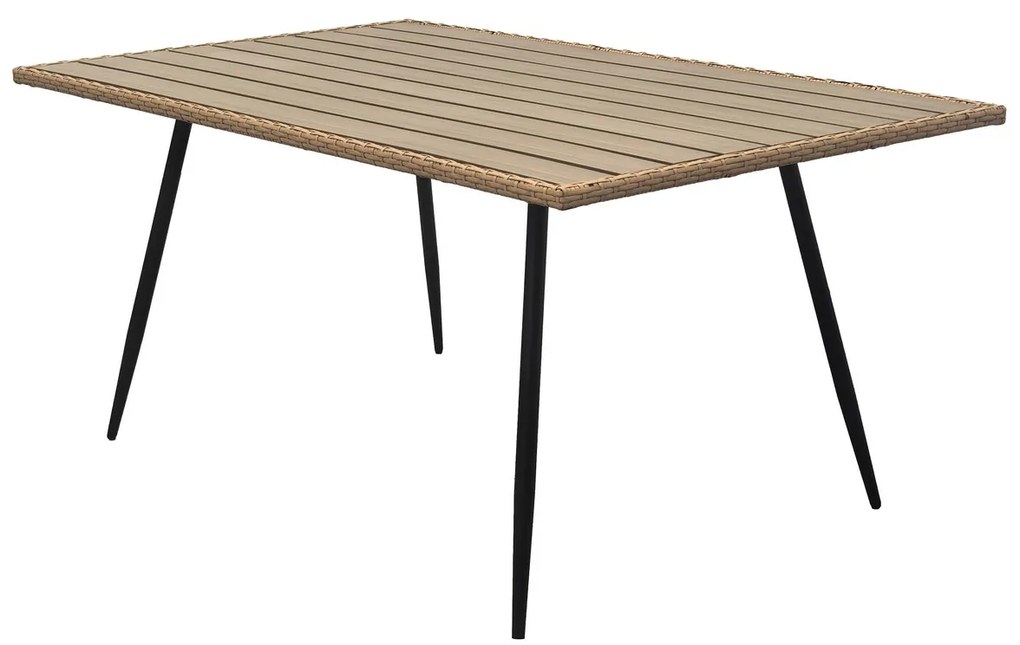 Autronic Masă de grădină, metal, polywood, maro, AZ-F1407 NAT