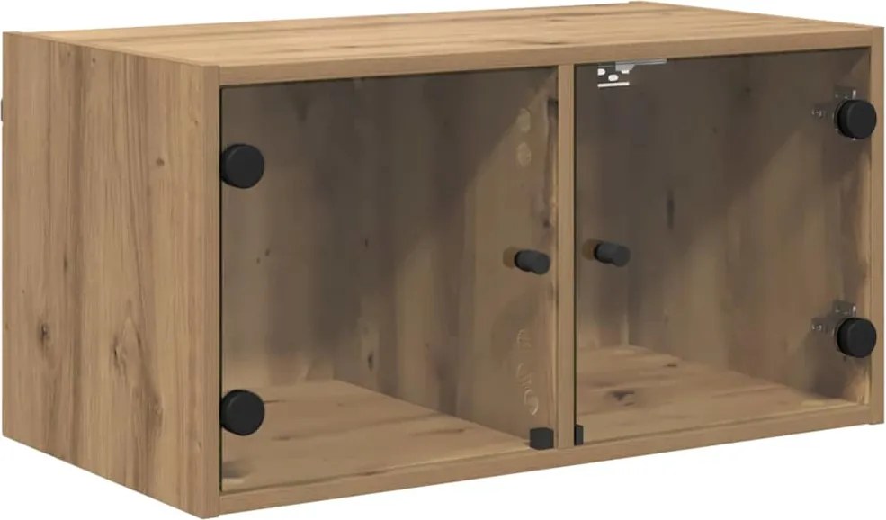 vidaXL Dulapuri de perete 2 pcs Stejar Artizanal 68 x 37 x 35 cm