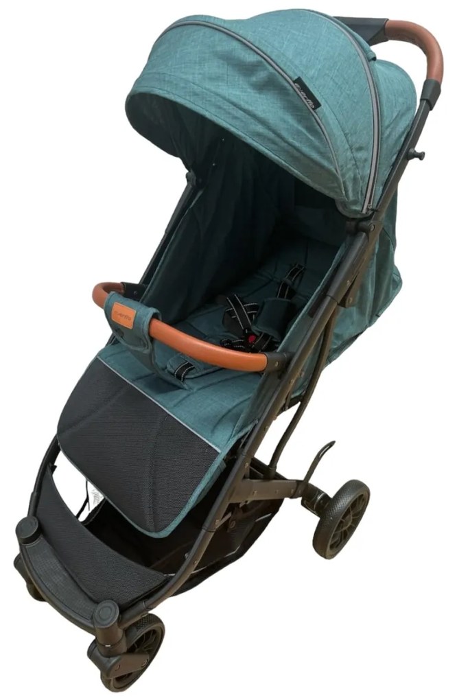 Carucior sport compact cu spatar reglabil, functie de pliere tip troller si husa de picioare. 6-36 luni, Verde - CPC-61-verde