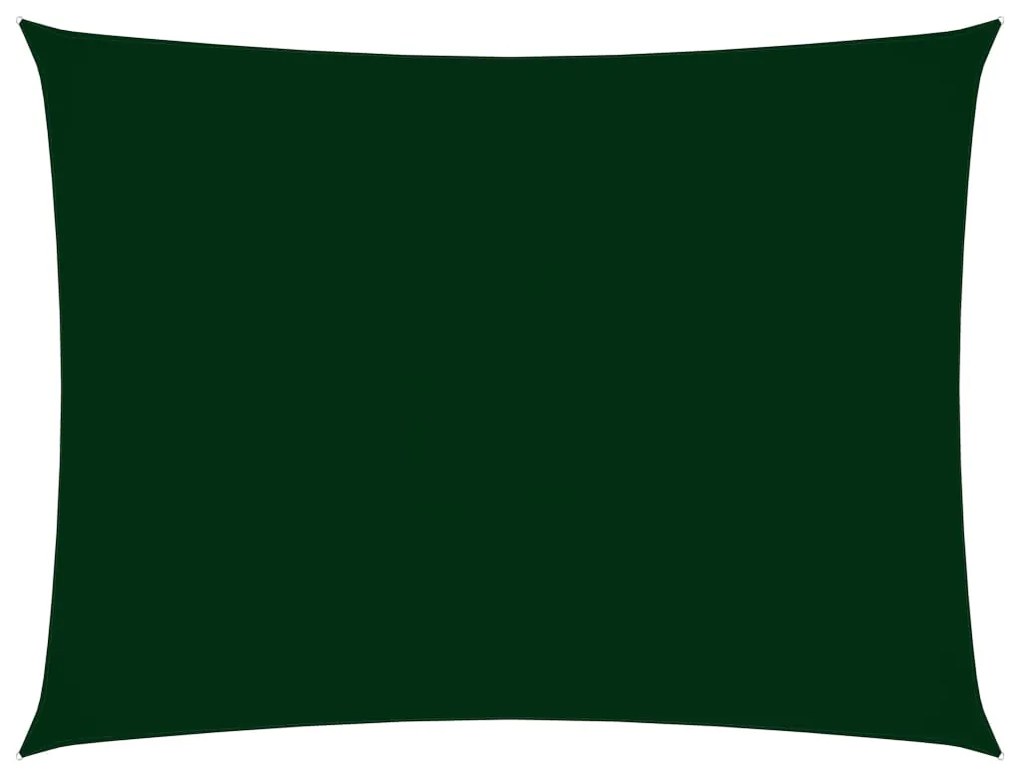 Parasolar verde inchis, 4x6 m tesatura oxford dreptunghiular