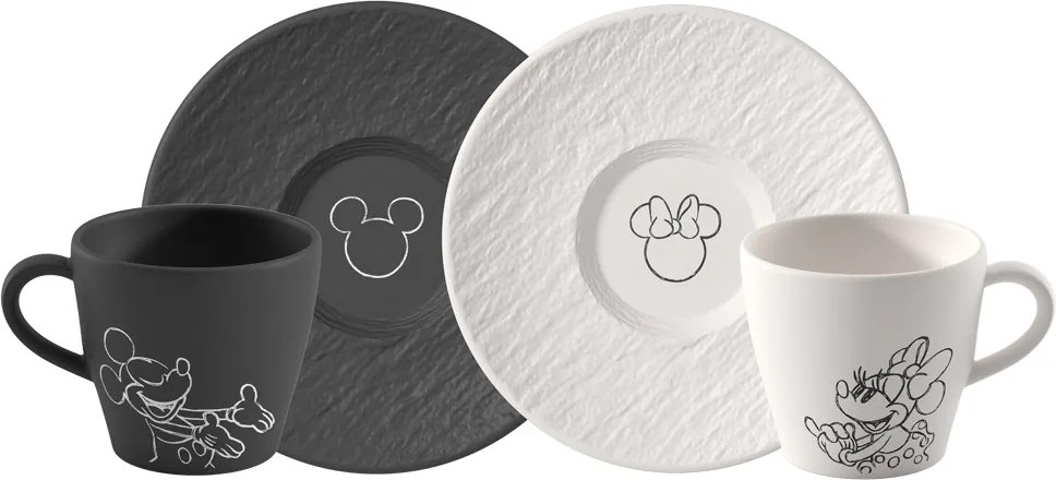 Ceașcă de cafea cu farfurie Manufacture Rock - Mickey Mouse, 4 buc - Villeroy & Boch