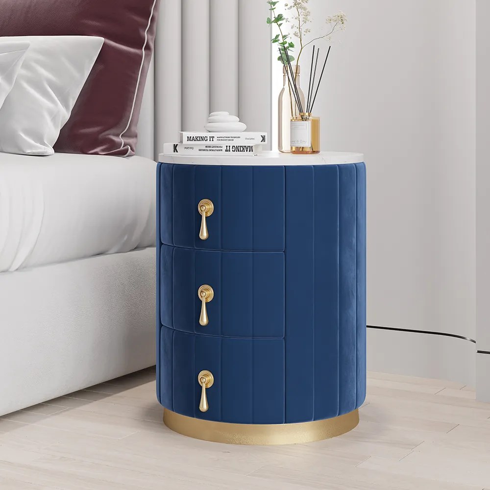 Noptiera modernă DEPRIMO 41489 în culoarea albastră - un accesoriu elegant pentru dormitor by Deprimo