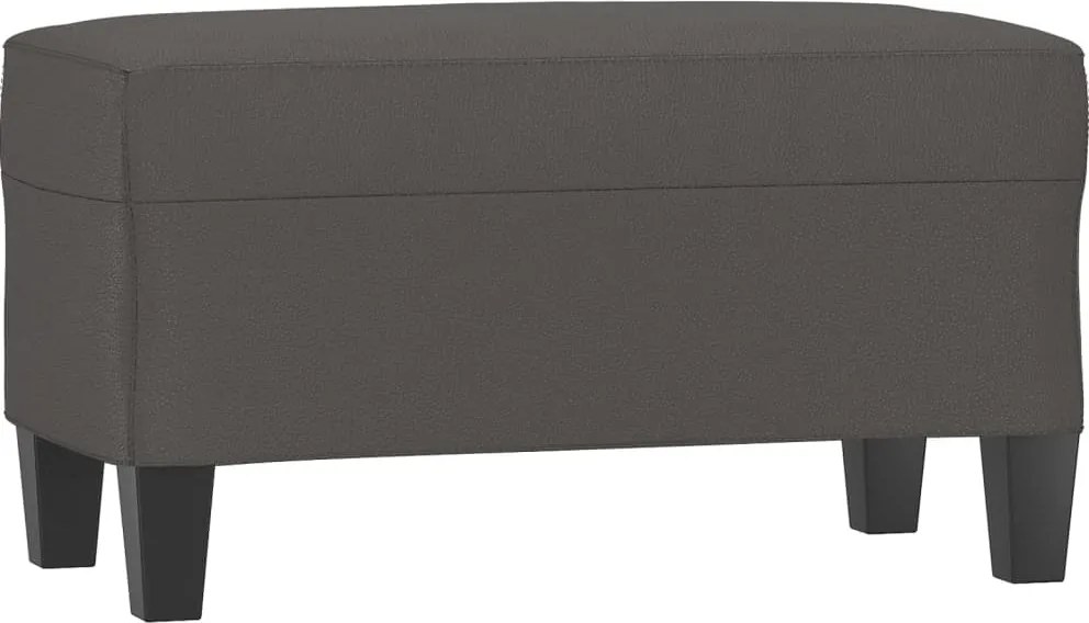 vidaXL Bancă, gri, 70x35x41 cm, piele ecologică