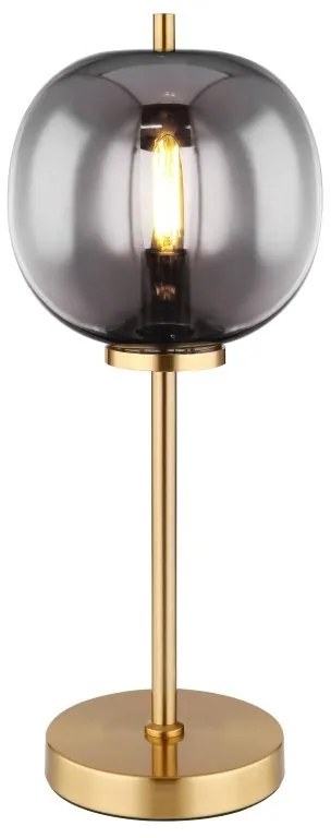 Veioza, lampa de masa design modern Blacky I negru mat, alama