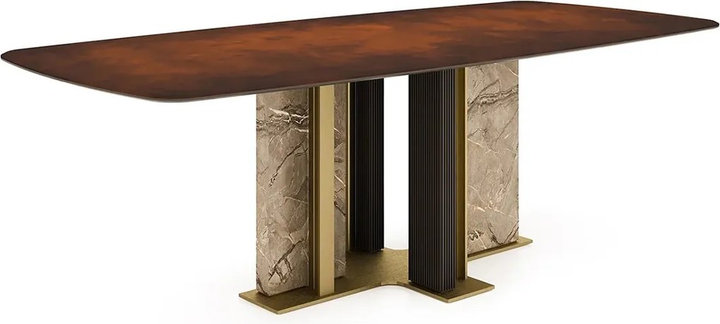 Masă lemn masiv dining Domo Personalizabilă, 240 × 110 × 75 cm