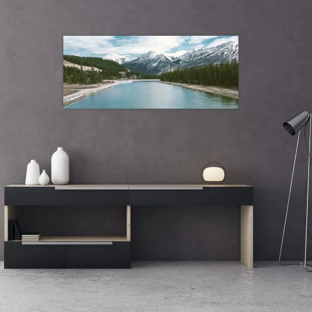 Tablou cu peisaj montan (120x50 cm)