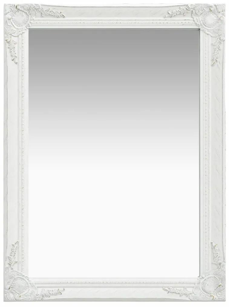 vidaXL Oglindă de perete in stil baroc, alb, 60 x 80 cm