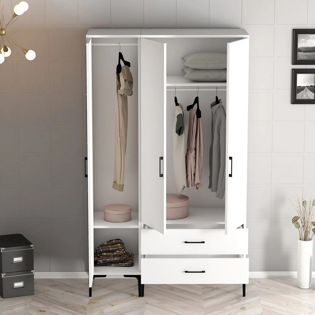 Dulap de haine Kiara PT (Alb). 1088436