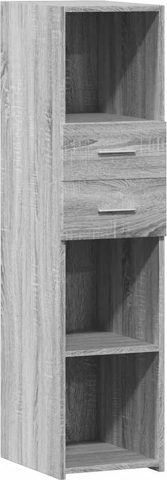 vidaXL Dulap înalt, gri sonoma, 30x42,5x124 cm, lemn prelucrat