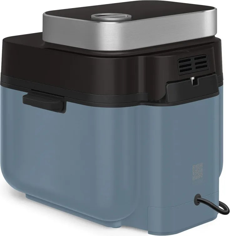 Friteuza cu aer cald Smeg Collezione AFC01SBMAU, 1450 W, 7,3 l, 40-200°C, 7 programe, Mod dublu, Comandă tactila, Timer, LED, Albastru