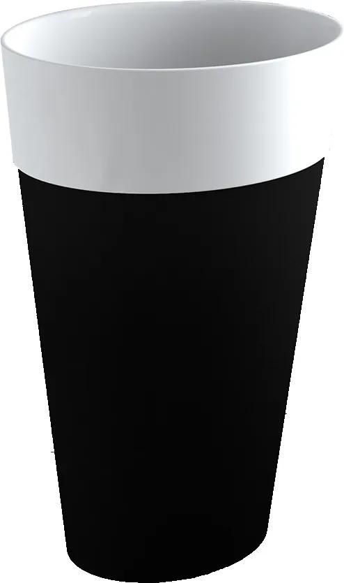 Lavoar Besco Uniqa 32x46x84cm, montare pe pardoseala, negru-alb