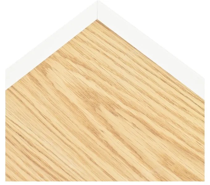 Masă TV albă/în culoare naturală cu aspect de lemn de stejar 180x45 cm Arista – Teulat