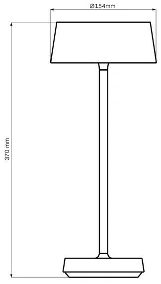 Lampă LED dimabilă de masă CASABLANCA LED/3,4W/5V USB 3600 mAh IP44 alb