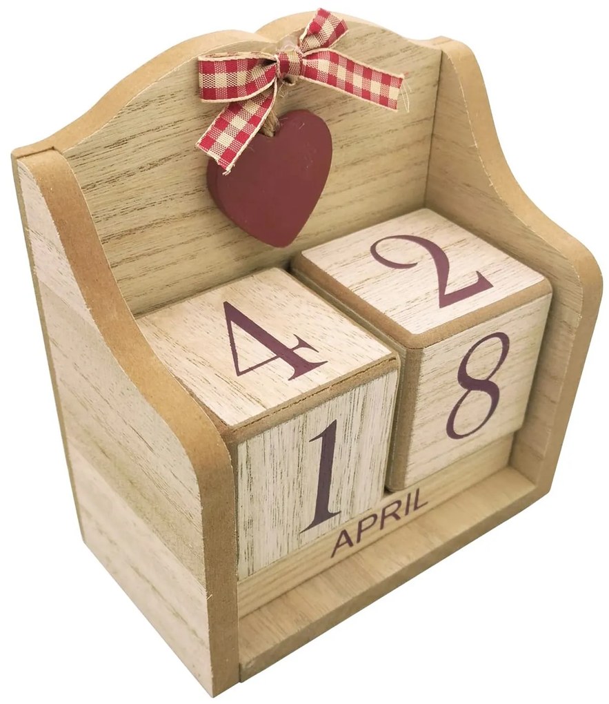 Calendar perpetuu de birou ANTIQUE, Natur, 14x15cm