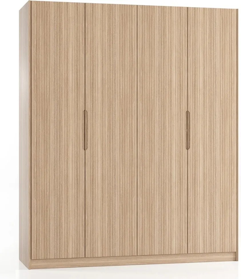 Dulap lemn masiv Brooklyn 4 usi, 184 × 61 × 220 cm