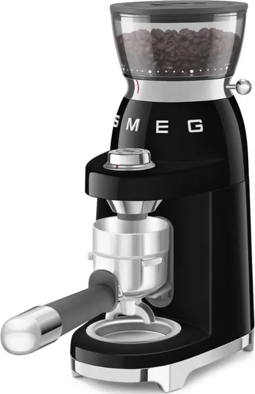 Rasnita de cafea Smeg CGF03BLEU, 150 W, 240 g, Sistem de rotire si blocare, Functie manuala, Negru