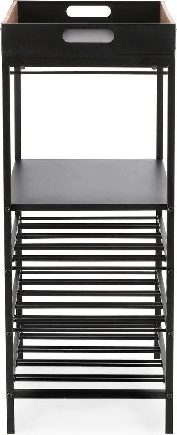 Dulap vinotecă negru din metal număr de sticle 15, 48,5x84,5x34 cm Isaac – Yes Everyday