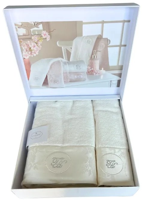 Set prosop și prosop de corp GRANT, 2 buc Alb / White Set (prosop 50x100cm, prosop de corp 75x150cm)