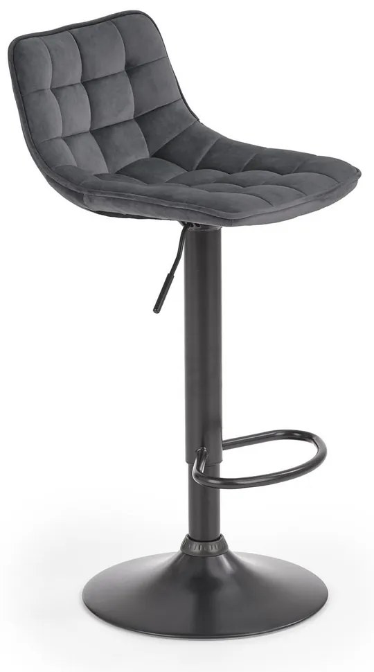 Scaun de bar Kinsley, gri/negru